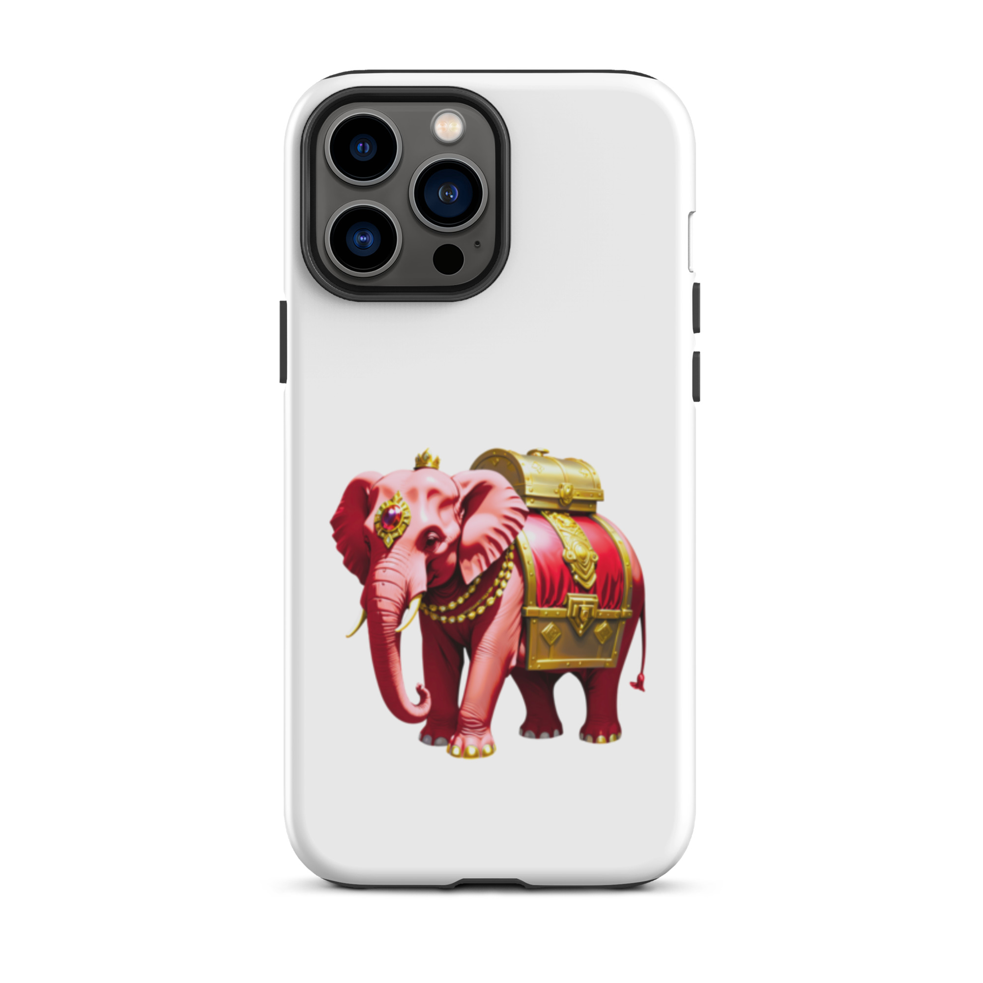 Golden Treasure Trunk (Royal Cherry Red Elephant)Tough Case for iPhone® - Image 23