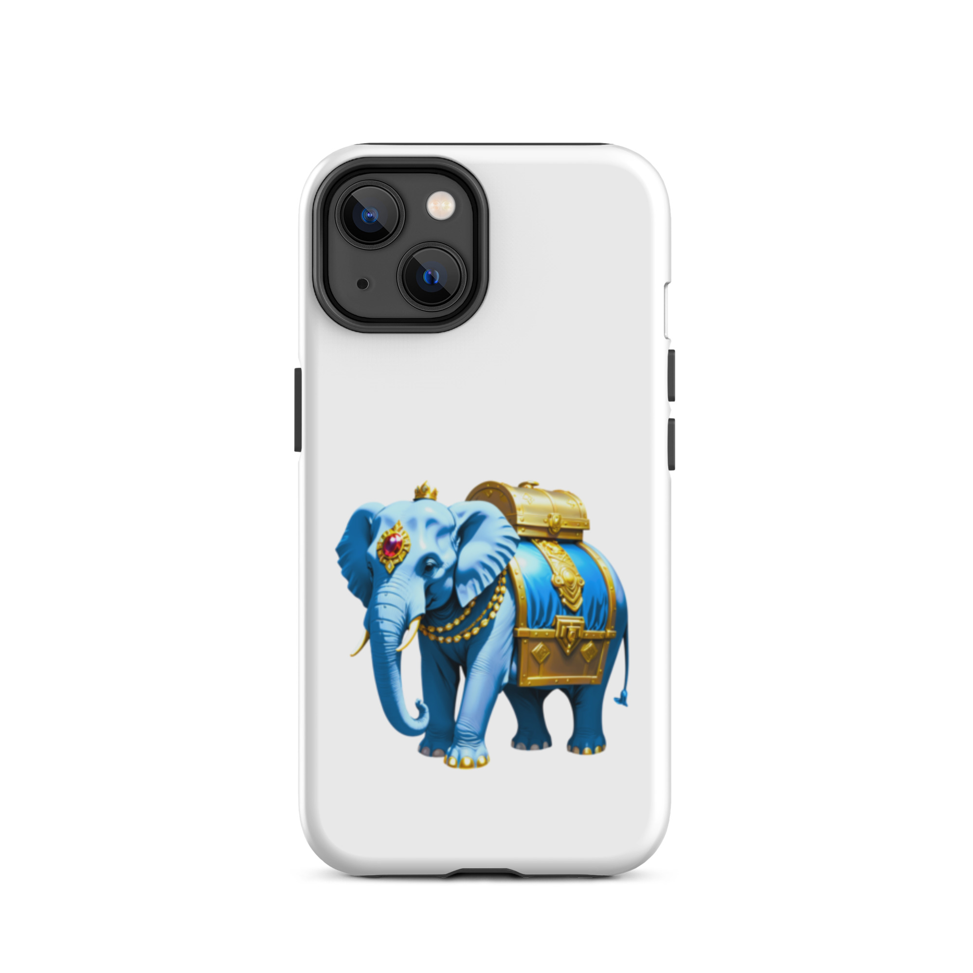 Golden Treasure Trunk (Royal Icy Blue Elephant)Tough Case for iPhone® - Image 25