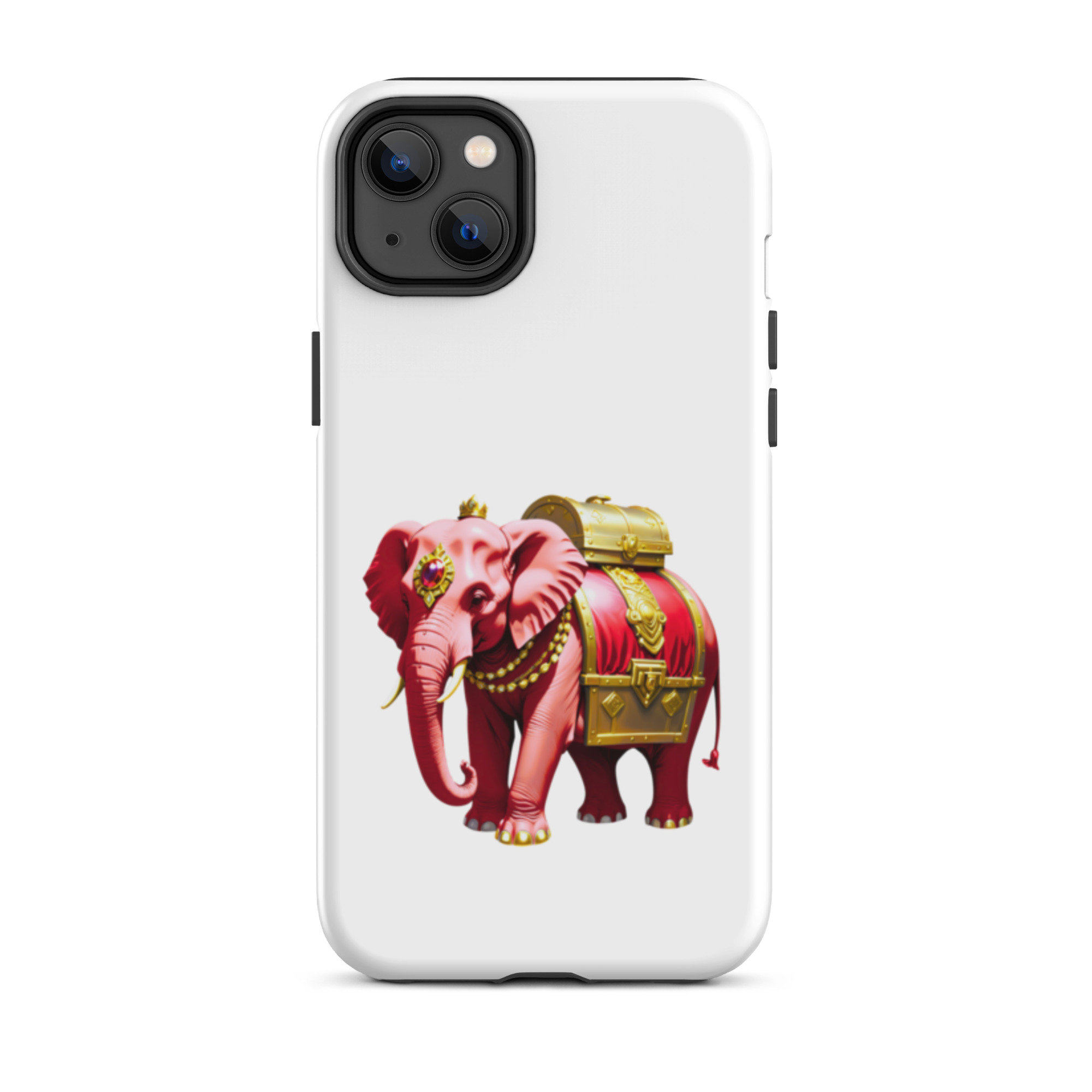 Golden Treasure Trunk (Royal Cherry Red Elephant)Tough Case for iPhone® - Image 27