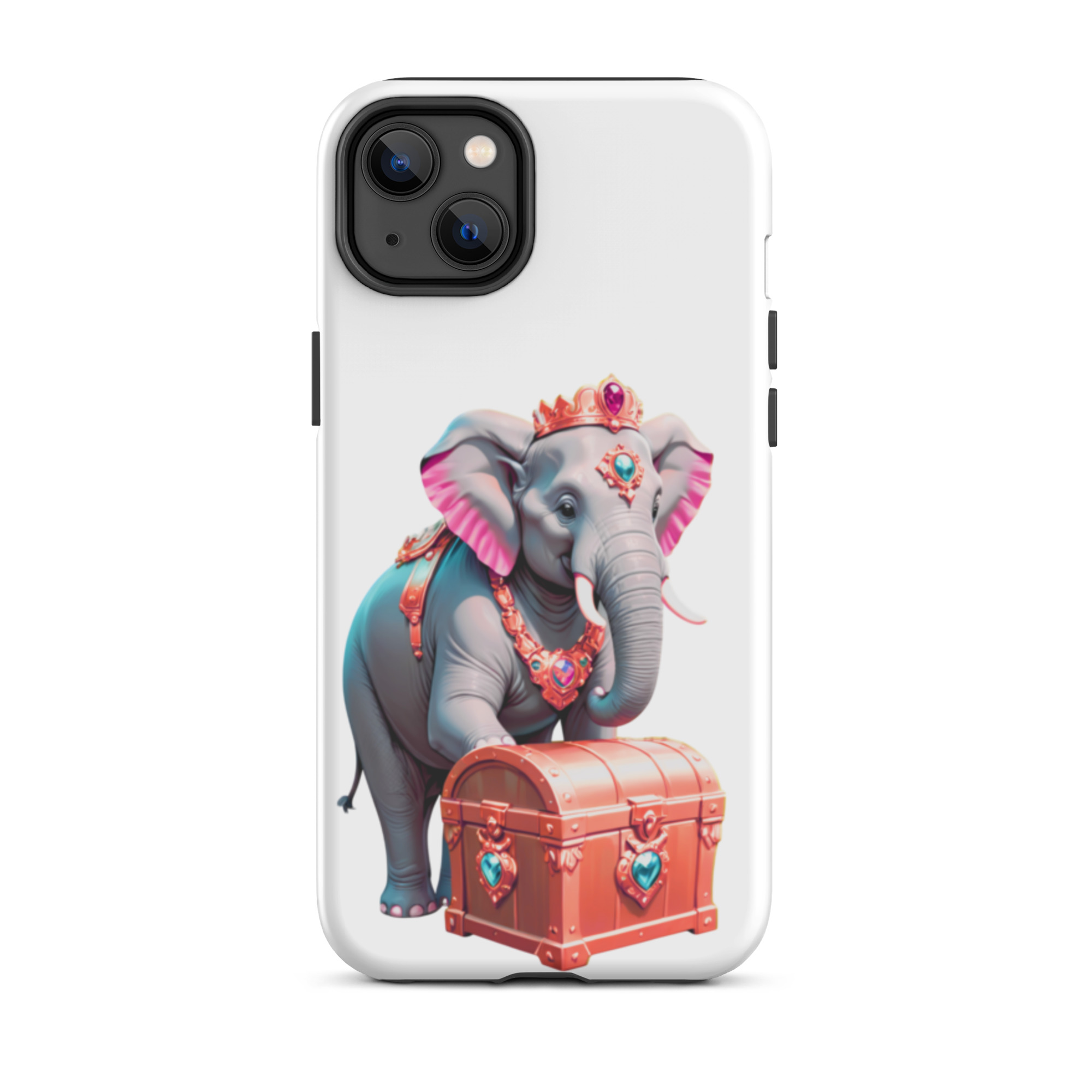 Golden Treasure Trunk (Cherry Red Majestic Elephant)Tough Case for iPhone® - Image 27