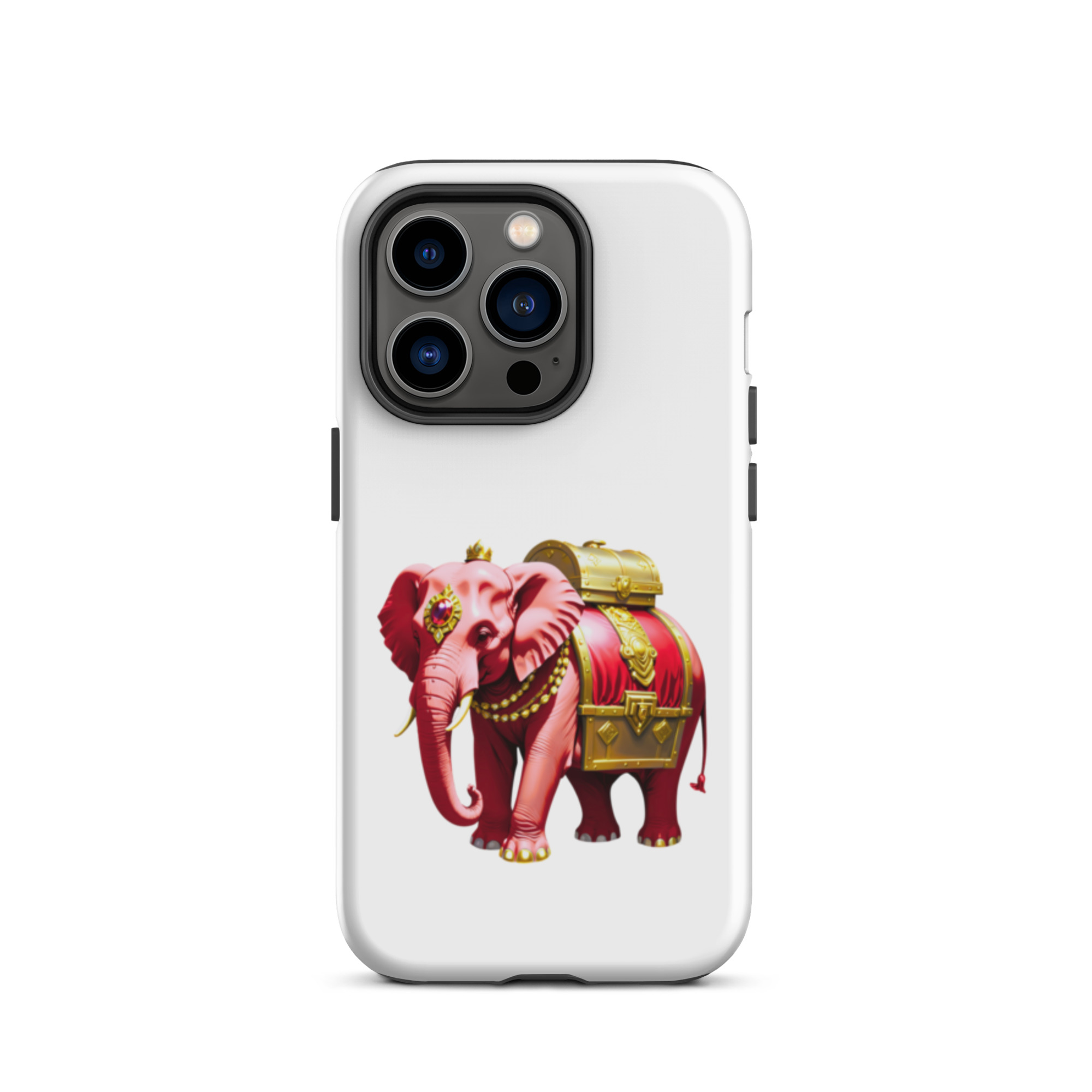 Golden Treasure Trunk (Royal Cherry Red Elephant)Tough Case for iPhone® - Image 29