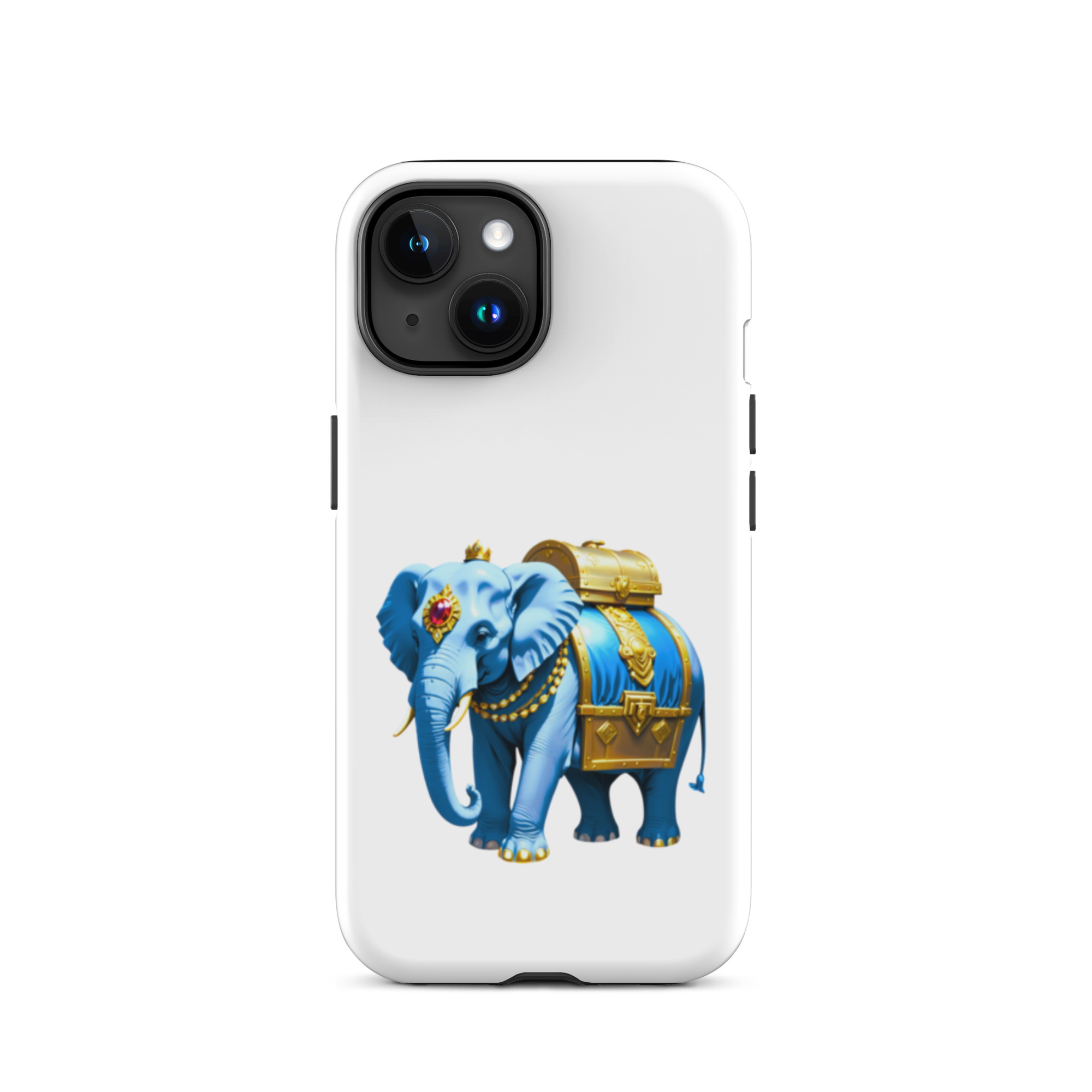 Golden Treasure Trunk (Royal Icy Blue Elephant)Tough Case for iPhone® - Image 33