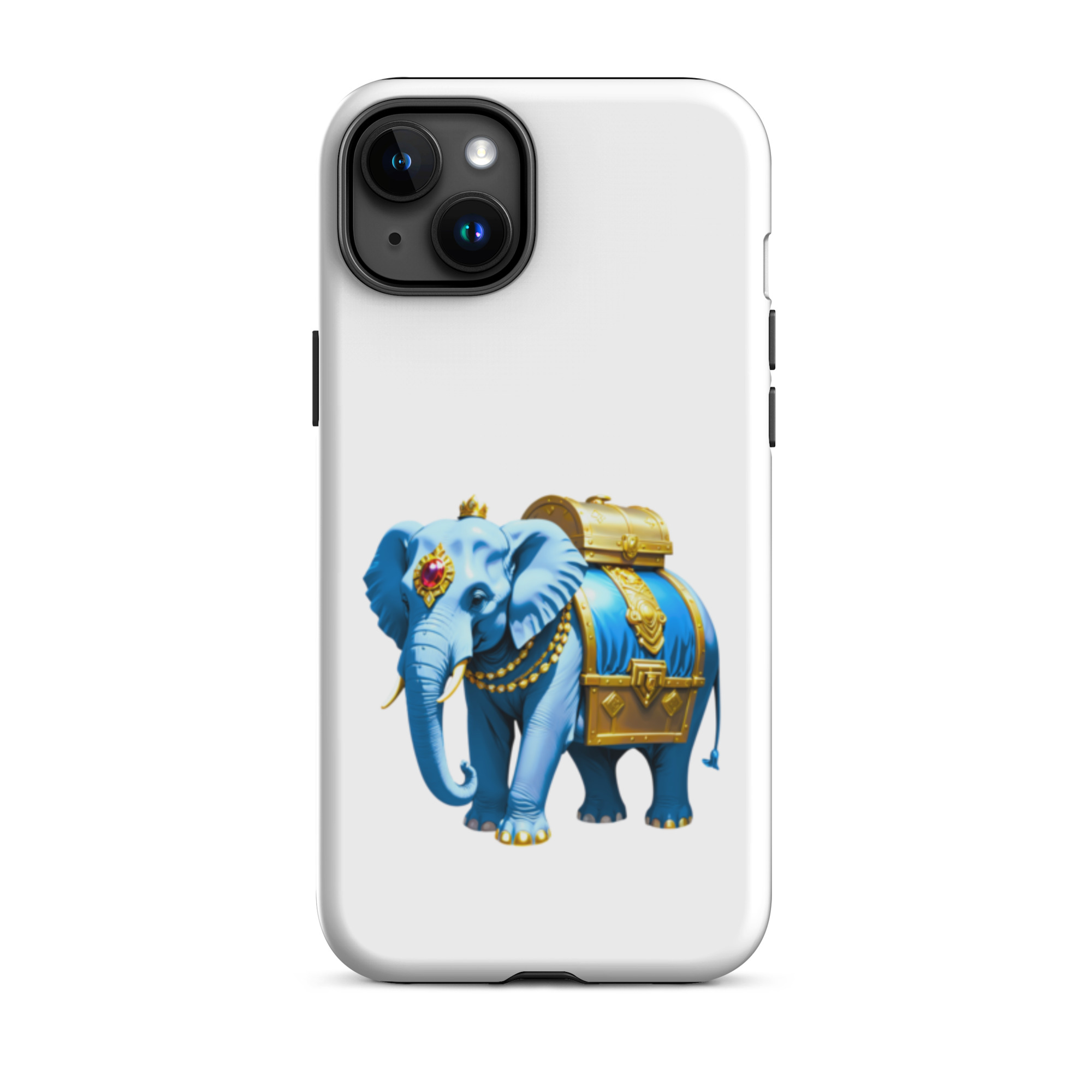 Golden Treasure Trunk (Royal Icy Blue Elephant)Tough Case for iPhone® - Image 35