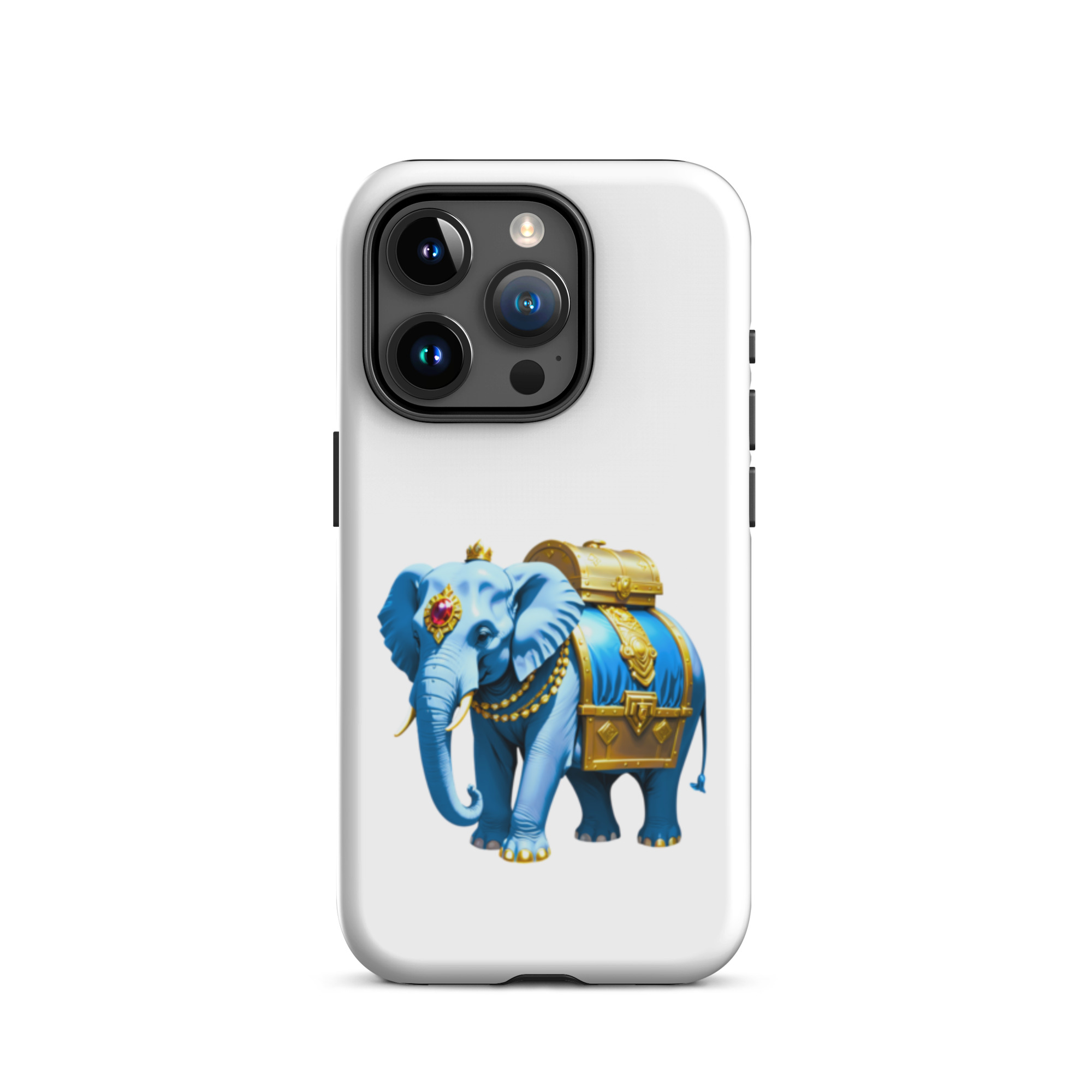 Golden Treasure Trunk (Royal Icy Blue Elephant)Tough Case for iPhone® - Image 37