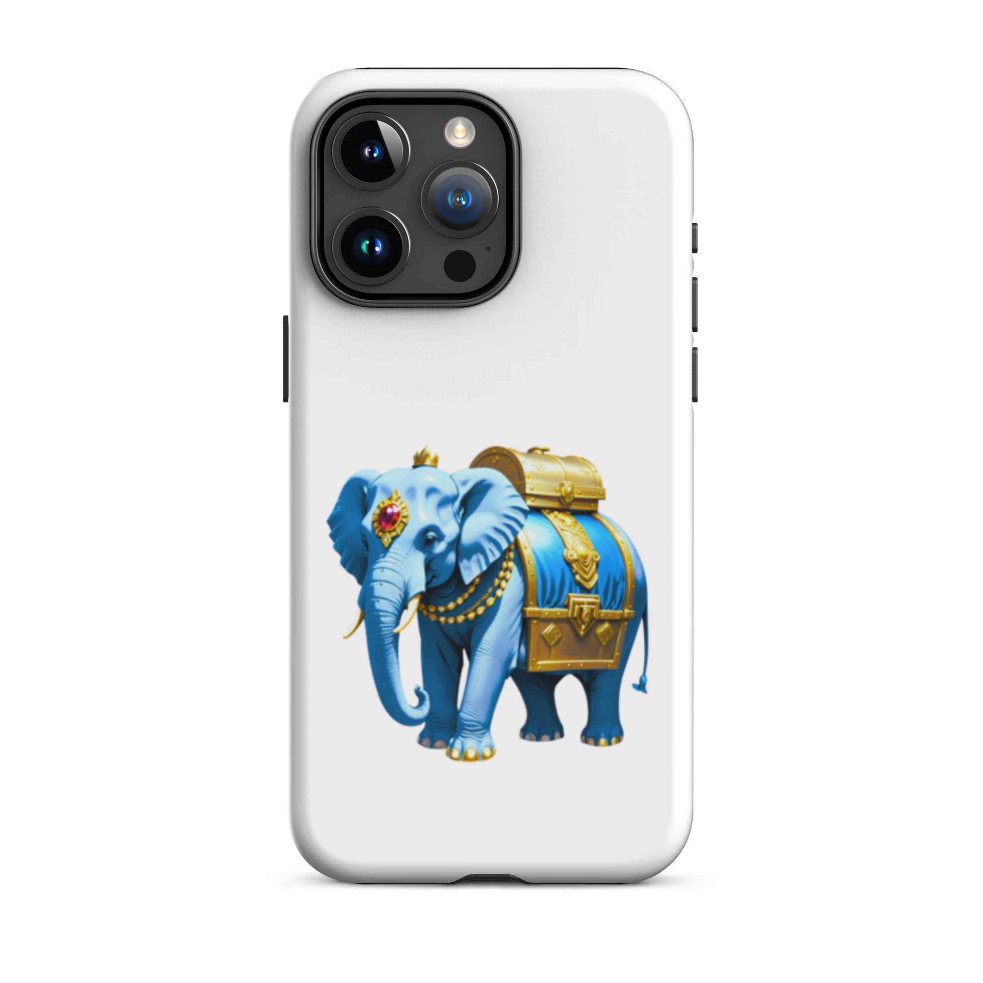 Golden Treasure Trunk (Royal Icy Blue Elephant)Tough Case for iPhone® - Image 39