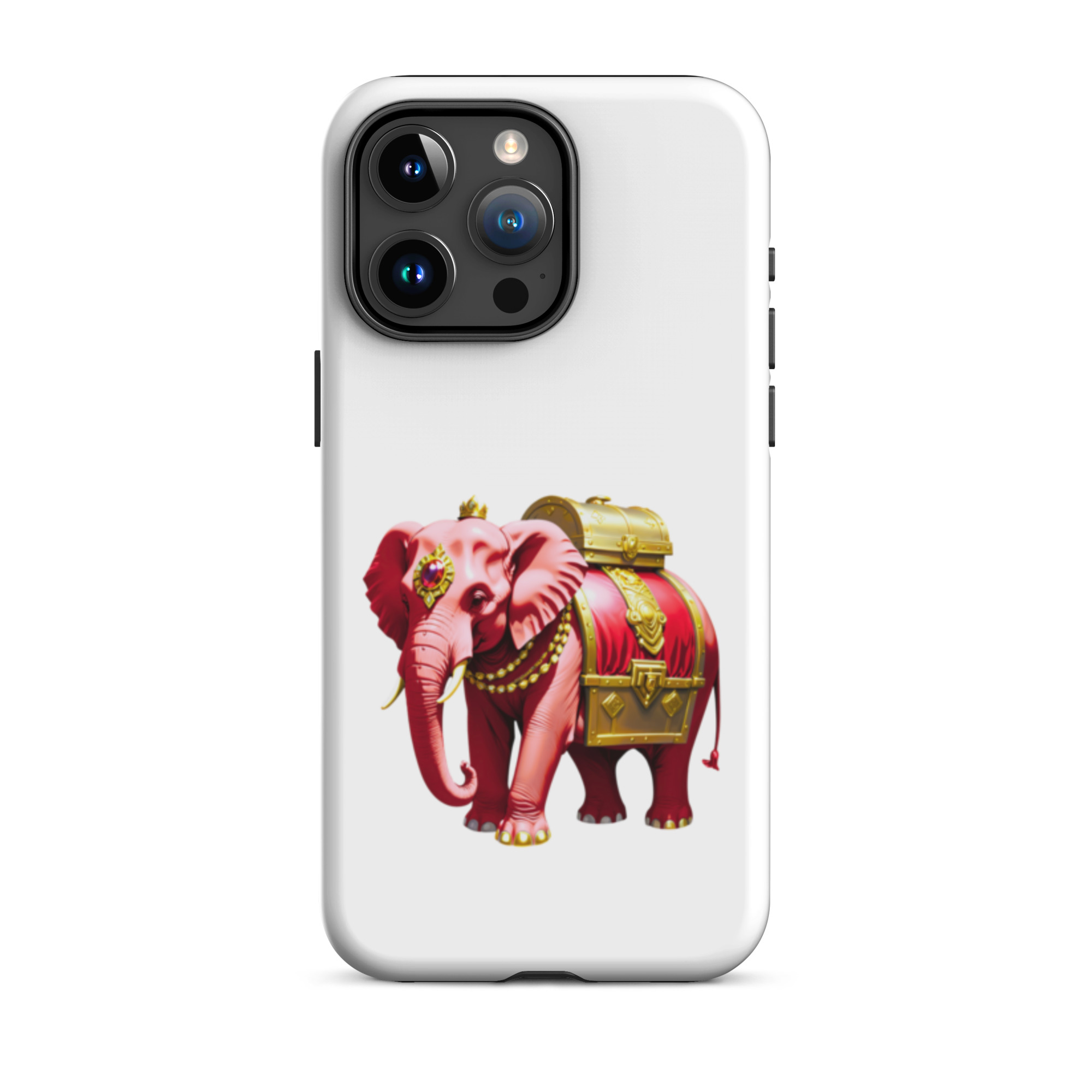 Golden Treasure Trunk (Royal Cherry Red Elephant)Tough Case for iPhone® - Image 39