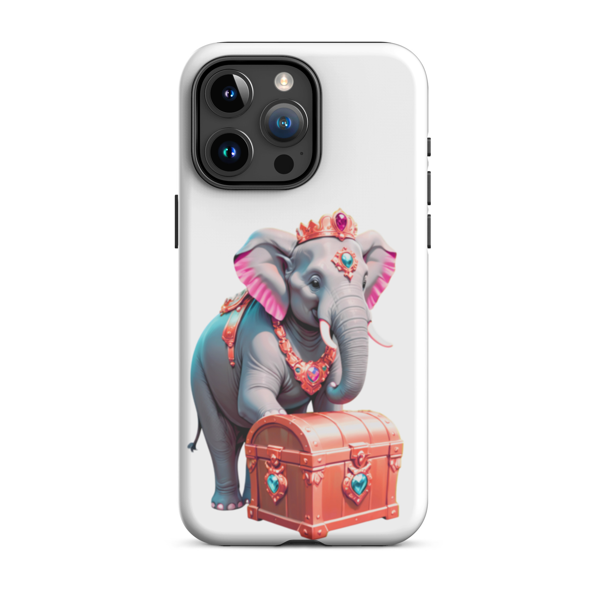 Golden Treasure Trunk (Cherry Red Majestic Elephant)Tough Case for iPhone® - Image 39