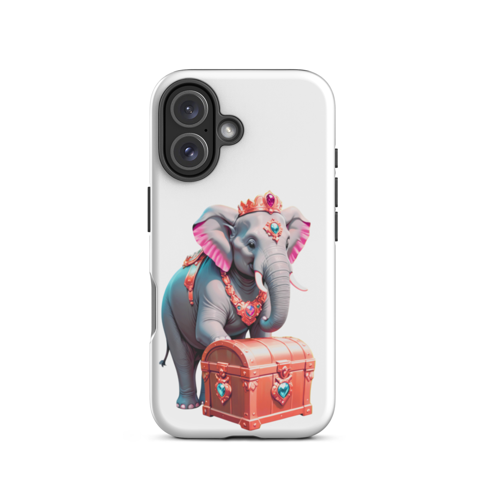 Golden Treasure Trunk (Cherry Red Majestic Elephant)Tough Case for iPhone® - Image 41