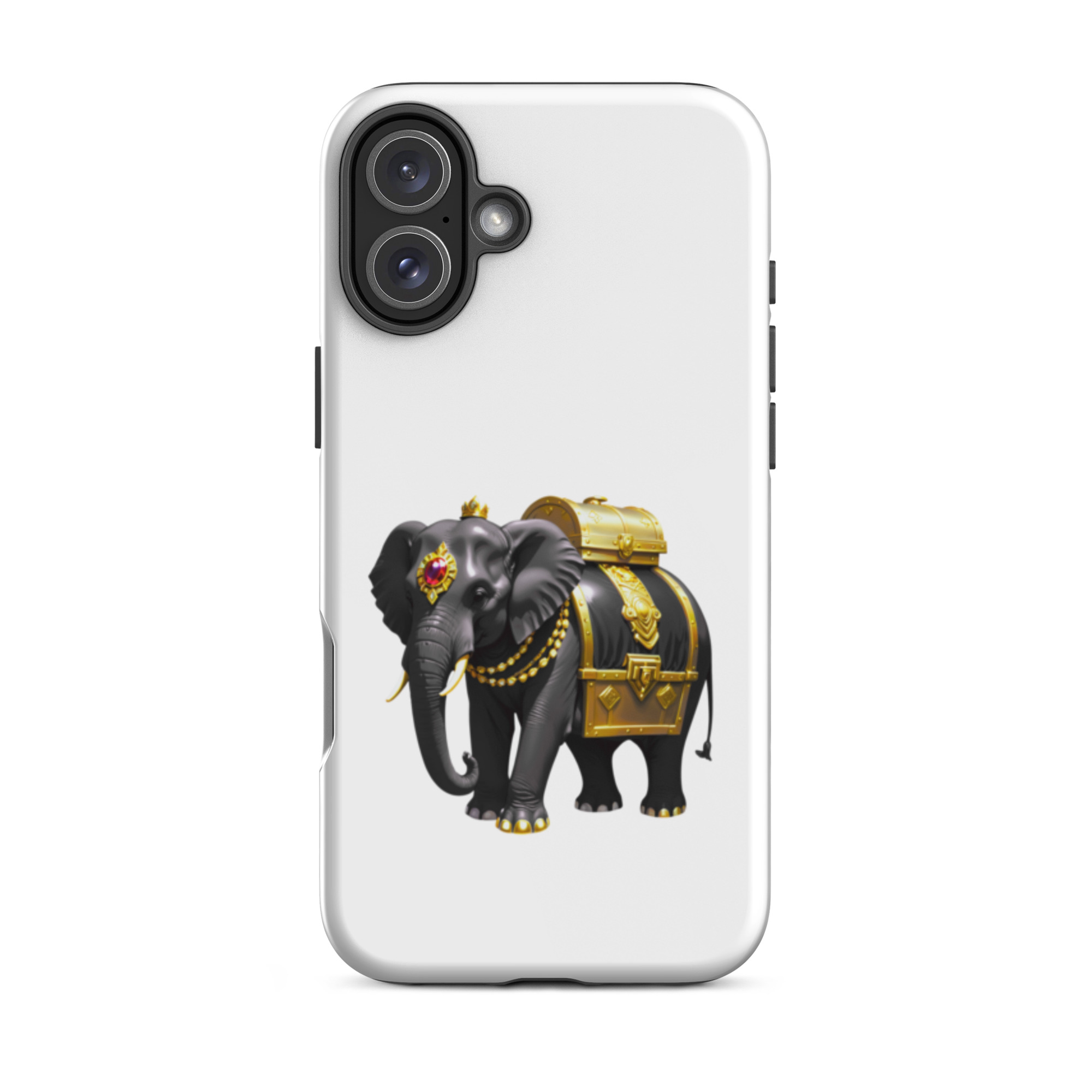 Golden Treasure Trunk (Royal Black Elephant)Tough Case for iPhone® - Image 43