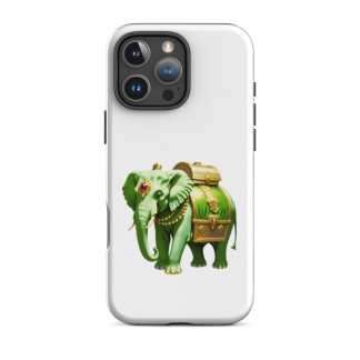 Golden Treasure Trunk (Royal Lime Green Elephant) Tough Case for iPhone®