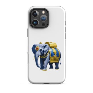 Golden Treasure Trunk (Royal Blue Elephant) Tough Case for iPhone®