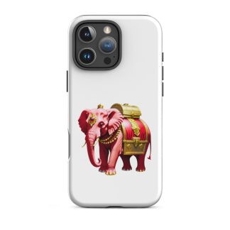 Golden Treasure Trunk (Royal Cherry Red Elephant)Tough Case for iPhone®