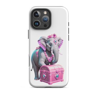 Golden Treasure Trunk (Pink Majestic Elephant)Tough Case for iPhone®