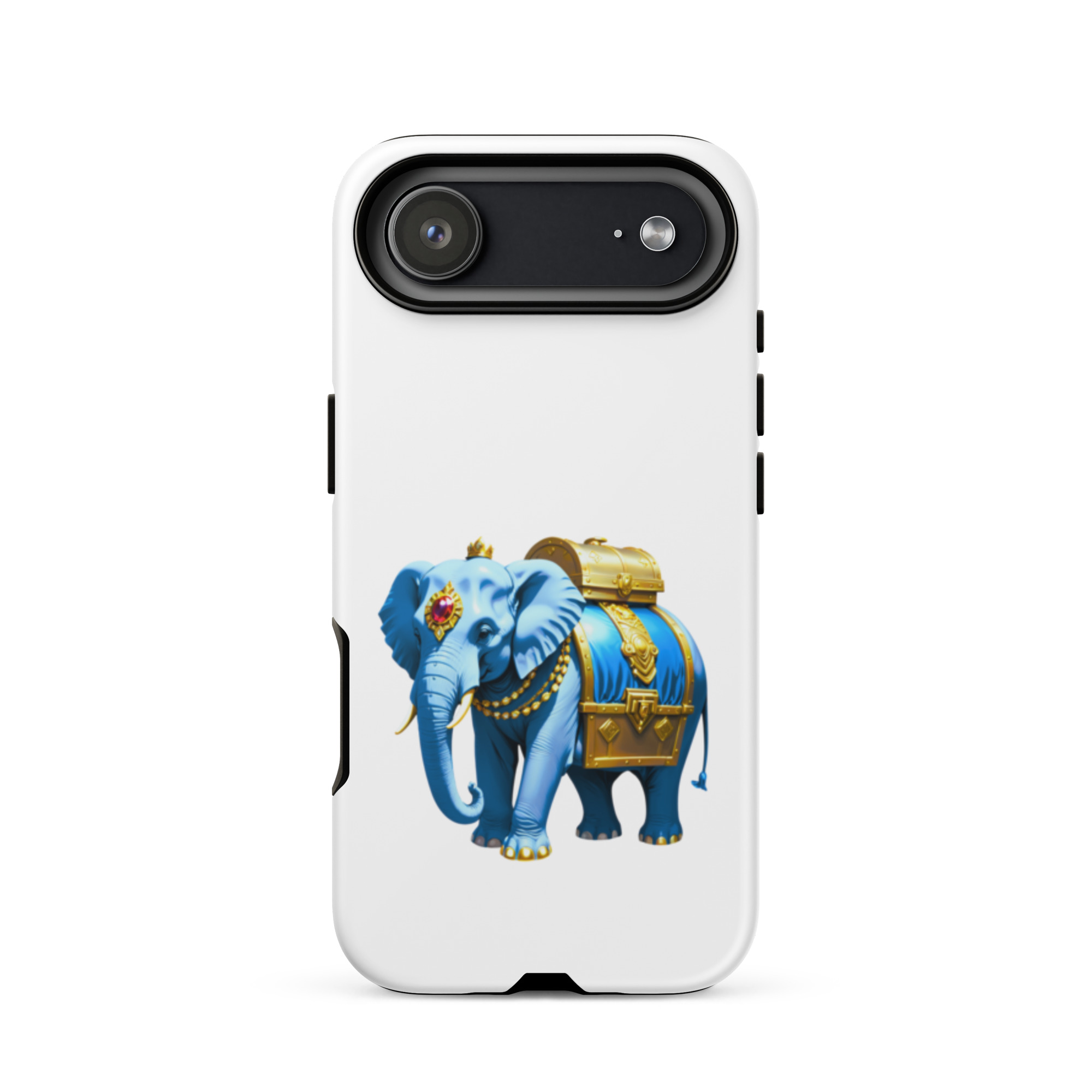 Golden Treasure Trunk (Royal Icy Blue Elephant)Tough Case for iPhone® - Image 50