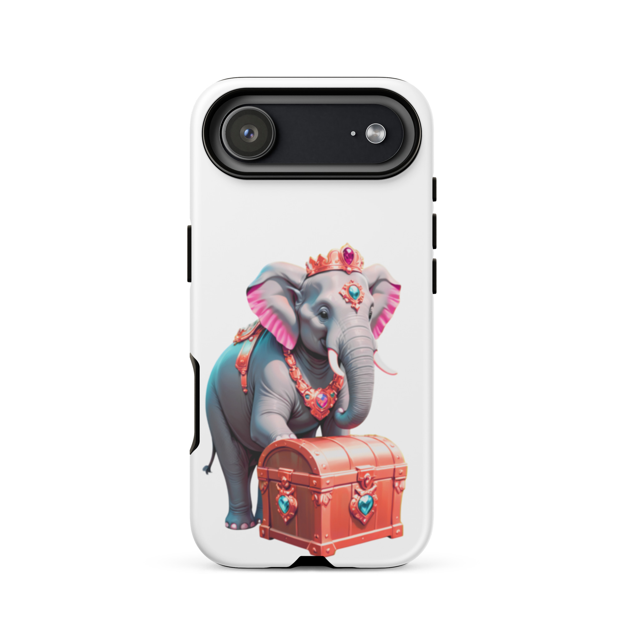 Golden Treasure Trunk (Cherry Red Majestic Elephant)Tough Case for iPhone® - Image 50