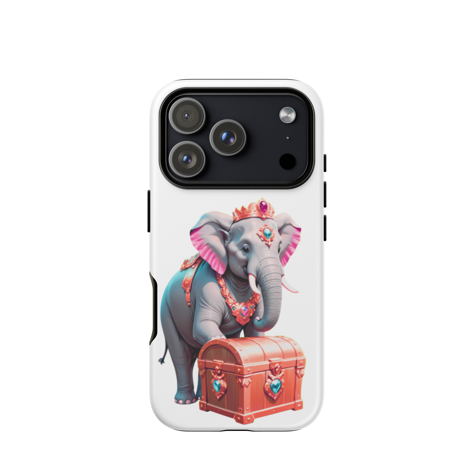 Golden Treasure Trunk (Cherry Red Majestic Elephant)Tough Case for iPhone® - Image 52