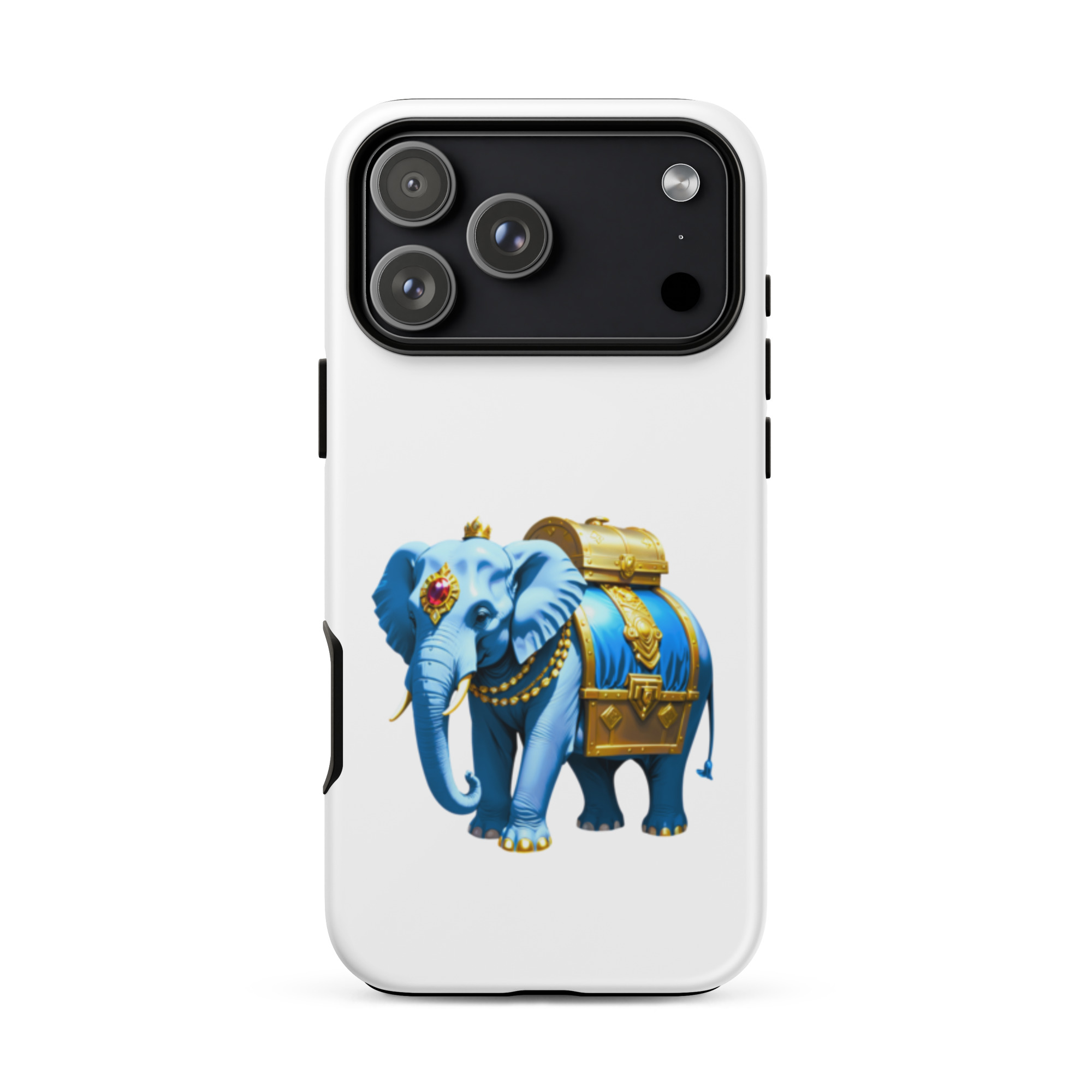 Golden Treasure Trunk (Royal Icy Blue Elephant)Tough Case for iPhone® - Image 54