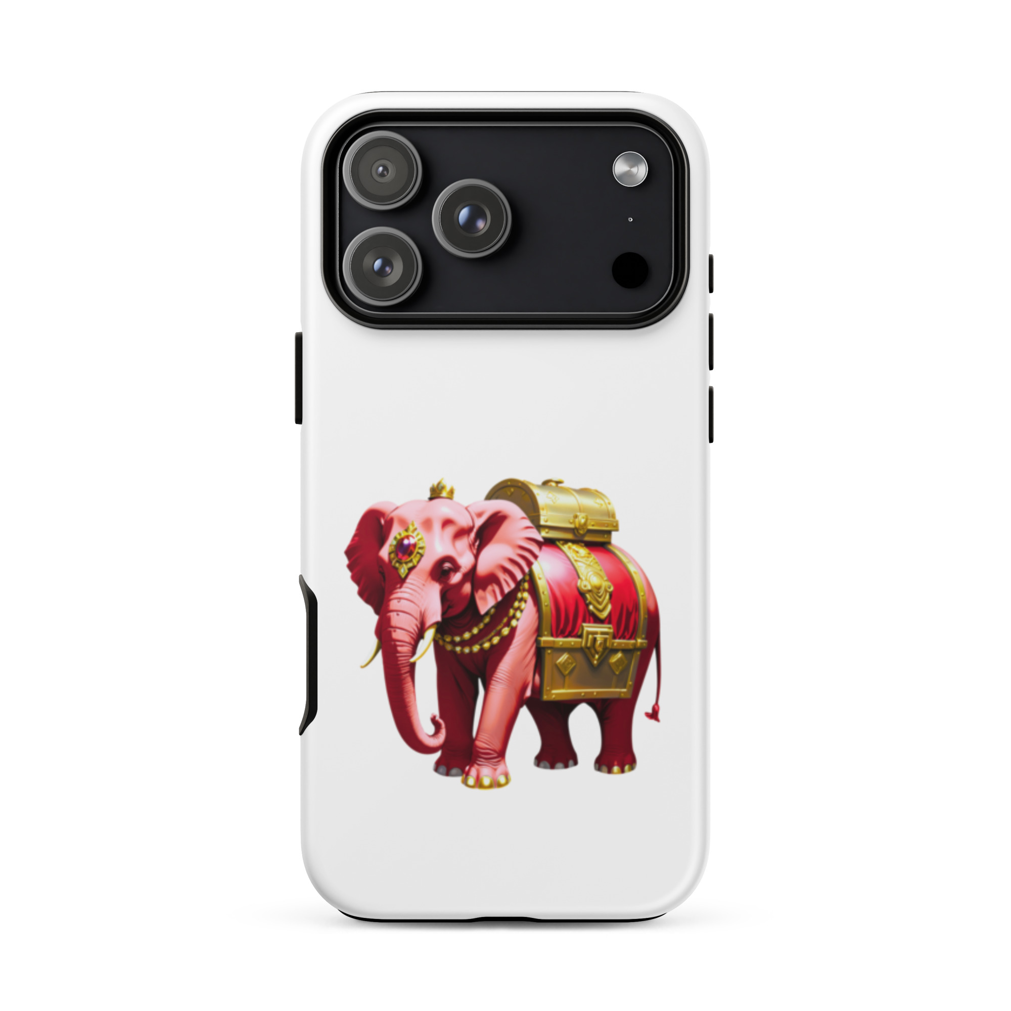 Golden Treasure Trunk (Royal Cherry Red Elephant)Tough Case for iPhone® - Image 54